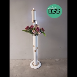 Conjunto AB Lacado – Crocodilo Branco com Ouro