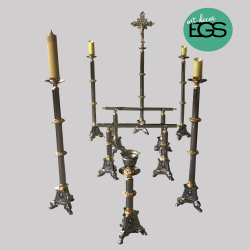 Capela Latão Restaurada – Banho Níquel com Ouro