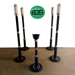 Tocheiro em Alumínio Lacado – Crocodilo Azul com Níquel